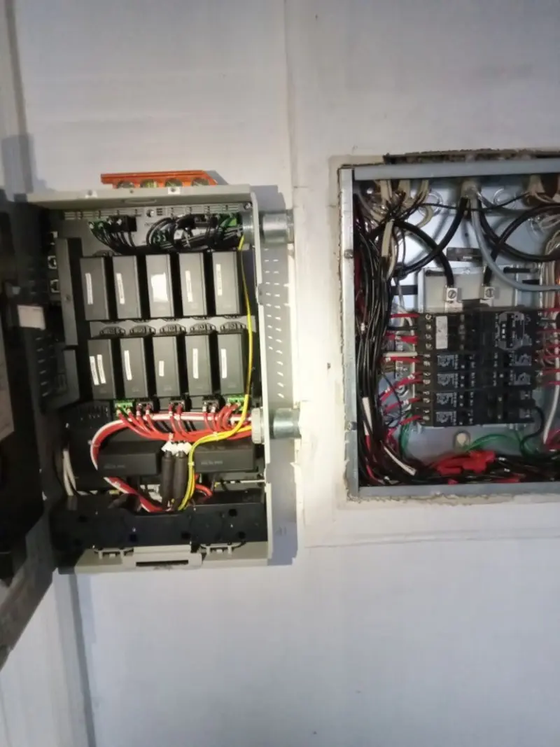 Electrical panel upgrade completed for Security Camera Wiring in Monroeville